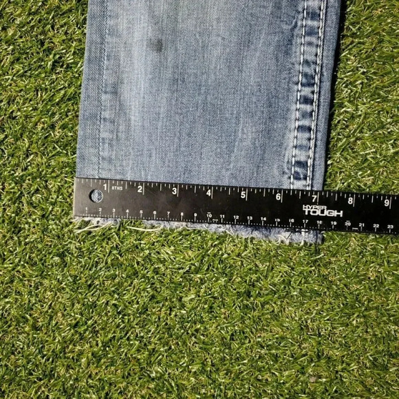 VIGOSS Capri Women Size 7/8 Blue The Dallas Capri Stretch Distressed - Picture 10 of 10